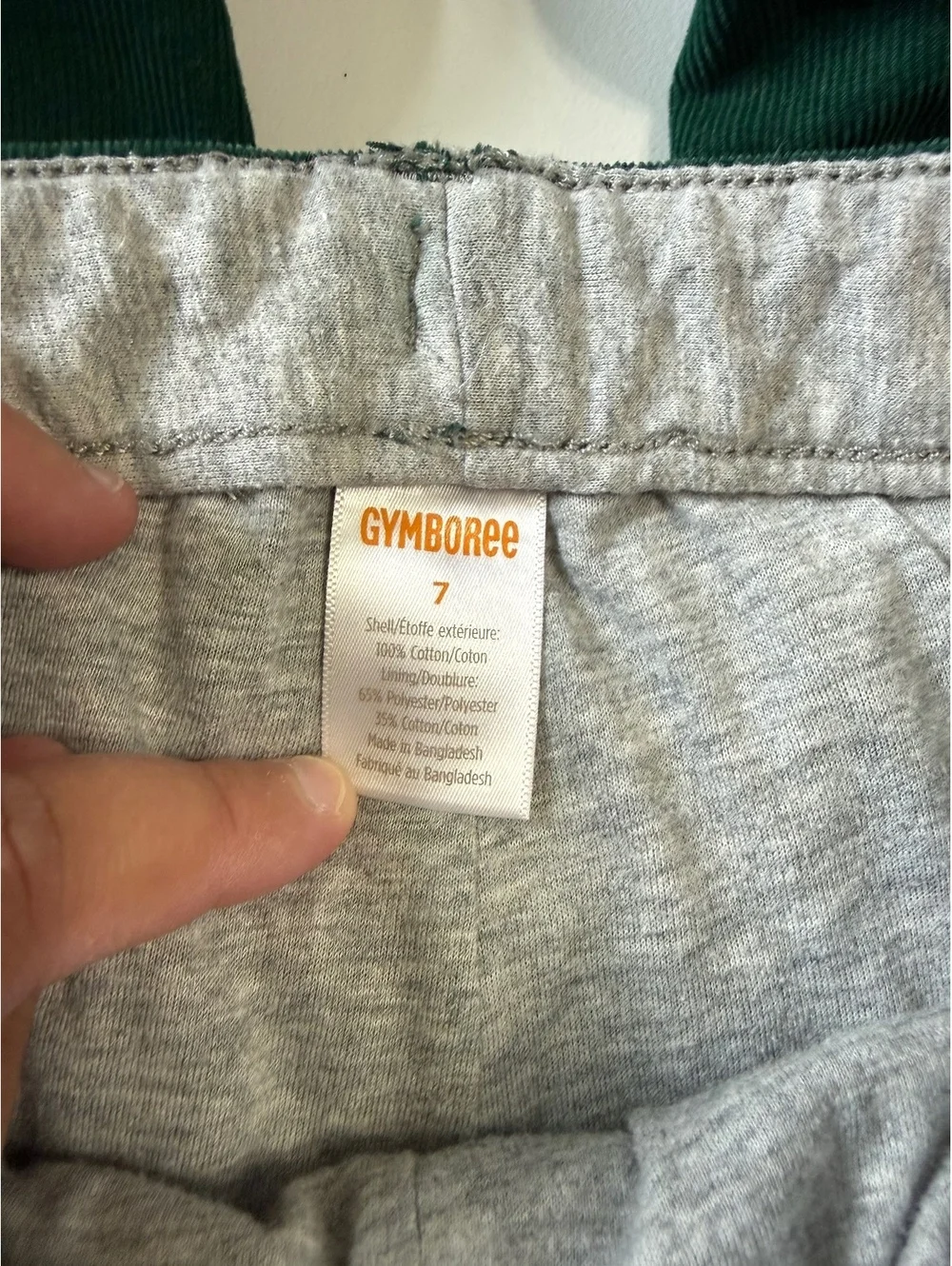 Gymboree Boys' Size 7 Green Corduroy Pants with Elastic Waist